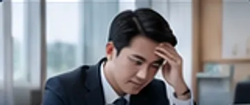 Minh hoạ nhân viên kinh doanh căng thẳng trước khối thông tin rời rạc